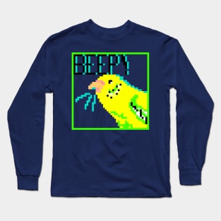 Budgie Beep Pixel Long Sleeve T-Shirt